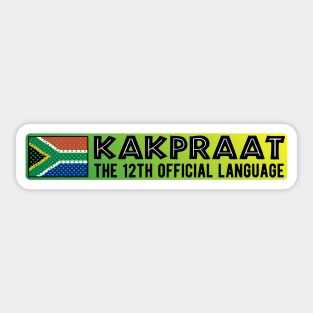 South Africa KakPraat Funny | 12th Official Language Braai | Afrikaans Humor Sticker